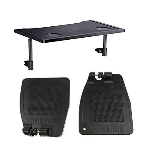Almencla Wheelchair Tray Table W/Two Cup Holder for Disabled Eating Reading+Footrests