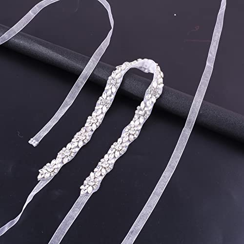 Bridal Belt Handmade Rhinestone Bridesmaid Sash Thin Crystal Wedding Belt For Formal Evening Gown4