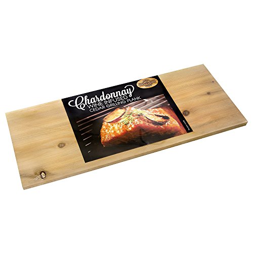 The BBQ Chef Wine Infused Cedar Grilling Plank Chardonnay, Pack of 4