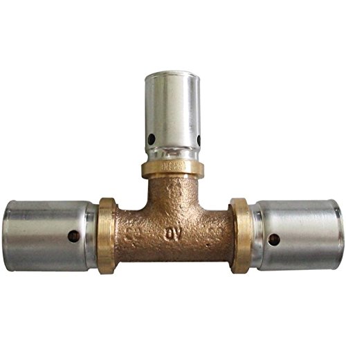 Oventrop Cofit P Press-T-Stück Mittelabgang reduziert 26 x 16 x 26 mm, Rotguss 1513156