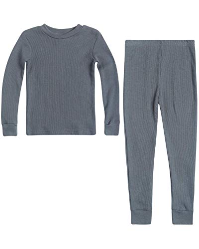 Baby Boys Thermal Underwear Set - 2 Piece Waffle Knit Long Sleeve Thermal Shirt & Long Johns for Infant Toddlers