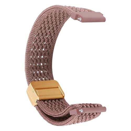 Image of ACM Watch Strap 20mm compatible with Compaq Q Watch Smartwatch | Woven Braided Magnetic Adjustable Luxury Belt Band