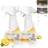 cuoct 2Pcs All-Purpose Oil Stain Cleaner, Kitchen Oil Remover Degreaser Spray, All-Purpose Cleaner and Degreaser, Degreaser Cleaner,Kitchen Bathroom Cleaning Supplies 120ml/4Fl.oz