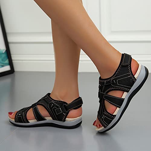 AOVIN Orthopedic Sandals Sport Sandals for Walking Beach Water with Arch Support Comfortable Hiking Sandals for Women Orthopedic Sandals (Color : Black, Size : 11 US)2