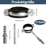 12 Par Obejm Rurowych 48-53 Mm Ze śrubami Trzpieniowymi M8 I Kołkami