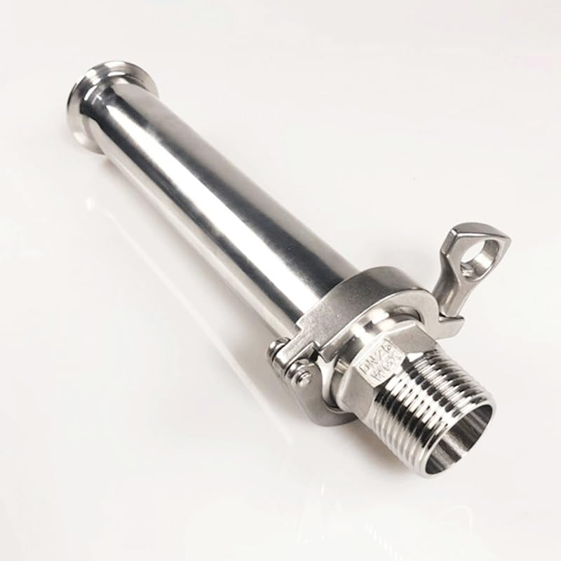 1 szt. Metalowa i nierdzewna rura Tri Clamp, 1,5"OD 38MM sanitarna rura szpulowa tuleja 50,5MM kołnierz + uszczelka PTFE + złączki rurowe Tri Clamp(458mm)