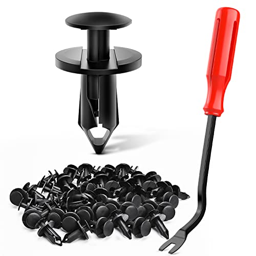 Nilight 100PCS Nylon Bumper Rivet Clips for GM 21030249 for Ford N807389S for Chrysler 6503598,1PC Bonus Fastener Remover