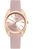 RUYEOOK Orologio da polso da donna, cinturino in silicone, impermeabile, al quarzo, analogico, elegante, R8629 rosa, Casual