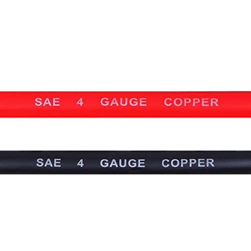Cartman 4AWG 18-Inch Battery Inverter Cables Set, 4Gauge x 18" (1 Positive & 1 Negtive) for Car, Truck, RV, Solar - Image 6