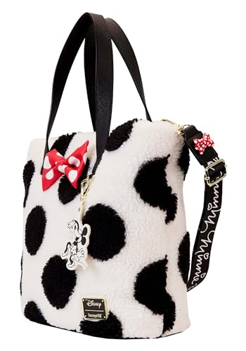 Bolso tote clásico Minnie Mouse con estampado de puntos y forro Sherpa miniatura 4