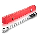 NEIKO PRO 03709B 1/2” Drive Adjustable Click Torque Wrench | SAE | 50-250 Foot Pound | Chrome Vanadium Steel | 25” Length