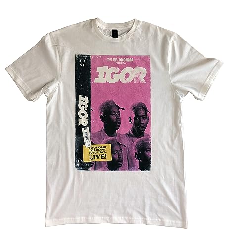 Image of Igor Tyler Okonma Men's White Cotton T-Shirt (UK, Alpha, M, Regular, Regular, White)