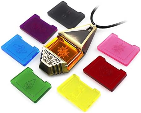 Ver.3 Necklace Pendant Cosplay Tag Crests Courage Friendship Hope Love Light Honest Badge Charm Collection Box