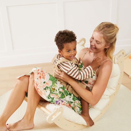 image for Tiny Land Pikler Triangle Set, 7-in-1 Foldable Pikler Triangle Climbin