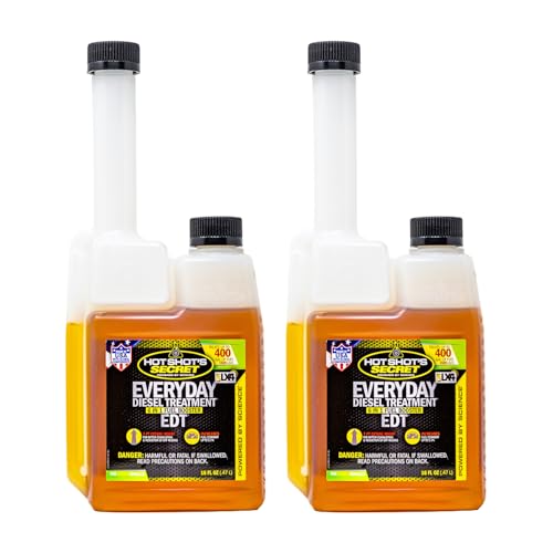 Hot Shot’s Secret Everyday Diesel Treatment EDT 16 oz Squeeze 2-PK – Treats 800 Gallons – 6-in-1 Diesel Fuel Additive, Injector and Fuel System Cleaner, Boosts Cetane by Hot Shot's Secret - Used condition - US$33.74