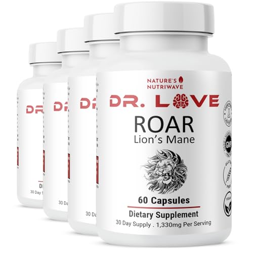 Dr. Love ROAR Lions Mane Cordyceps & Reishi 60 Ct 4 Month Supply