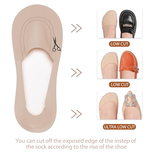 No Show Socks Women: 6 Pairs Silky Low Cut Socks for Flats Loafers4