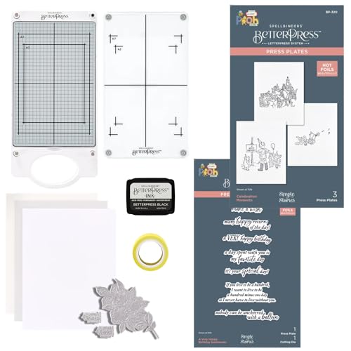 Spellbinders BetterPress Letterpress Machine for Cardmaking and Paper Crafts BP-001 (Exclusive Betterpress Letterpress Machine with Classic Pooh Bundle)