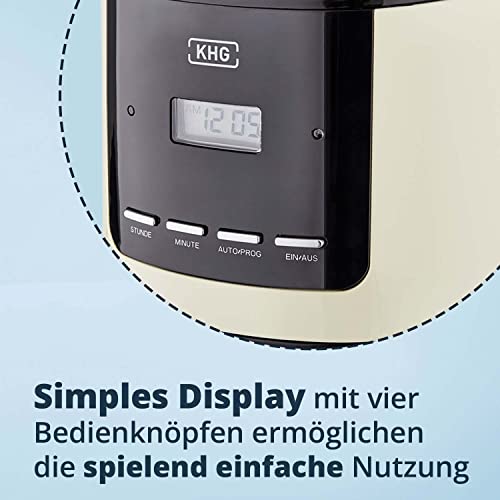 KHG Kaffeemaschine TKA-182 (CE) aus Metall/Kunststoff in creme/schwarz/silber, Kapazität für 12 Tassen, mit Edelstahl… – Bild 5