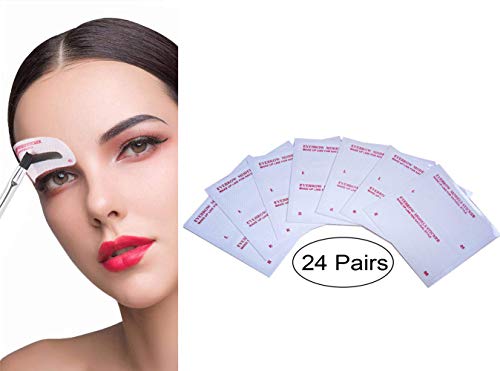 24 Pairs Eyebrow Stencils, 24 Styles Non-Woven Eyebrow Shaping Stencils, Eyebrows Grooming Stencil Kit Eyebrow Template DIY Beauty Quickly Makeup Guide Template Tools