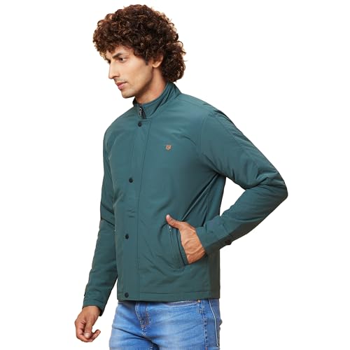 Image of Being Human Turquoise Regular Fit Men's Jacket Clothing