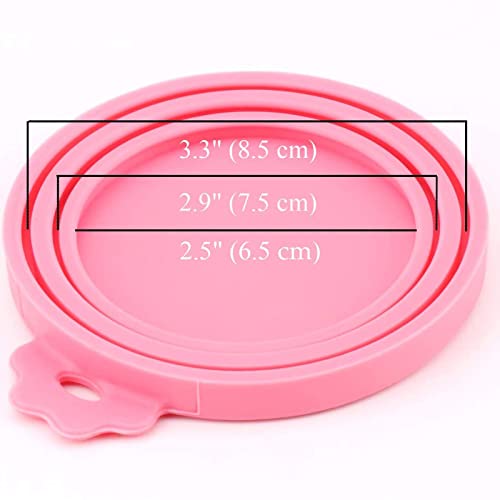 Image of Dog Food Can Covers | IVIA PET Silicone Food Can Lids for Cat Dog Pet Food Cans | Universal Size | BPA Free | (Mix Color3)
