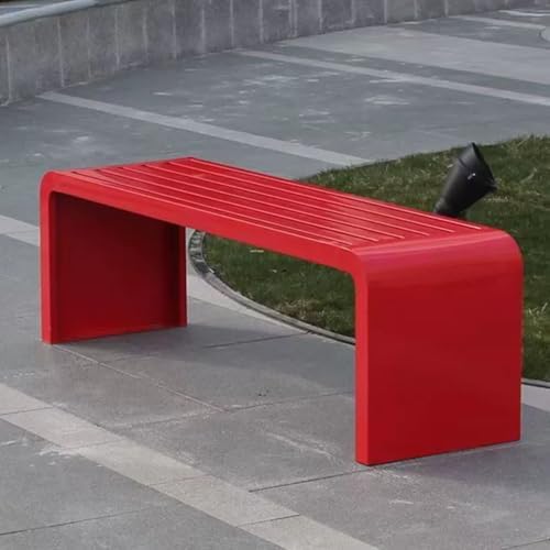 Modern Backless Outdoor Garden Bench - Weatherproof Galvanized Steel Seating for Patio, Lawn, Porch & Indoor Use - Stylish & Durable Design