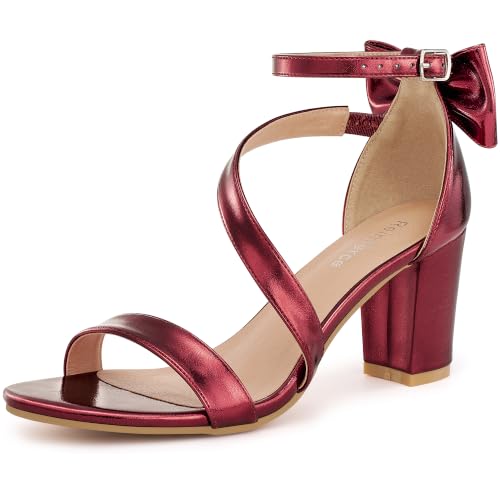Image of Reimferce Comfortable Block Heels for Women: Cushioned Insole