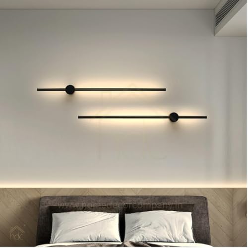 Image of HDC Modern Linear LED Wall Light 600mm for Bedroom & Living Room | Wall Mounted Long Strip Acrylic Wall Lamp | Decorative Warm White LED Wall Sconce for Hall, Aisle & Staircase