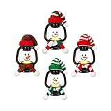 Décor de Noël Compact: La lanterne de bougie de Noël est un accessoire de décoration festif de petite taille, parfait pour agrémenter les mantels ou les centres de table avec son design enchanteur de bonhomme de neige. Elle offre une solution économique en espace qui s'intègre facilement dans tout décor saisonnier, tout en diffusant une ambiance chaleureuse et durant la période des fêtes. Ce produit compact permet de maximiser l'attrait visuel sans encombrer votre intérieur, idéal pour c