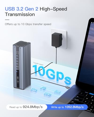 Caja externa Inateck para 2 SSD M.2 NVMe con ventilador miniatura 2