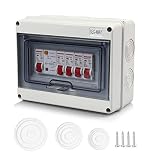 cuadro electrico caravana Alta precisión: el mini panel de interruptor de circuito de unidad de consumo está diseñado para evitar fugas accidentales y cortocircuitos del circuito; puede responder rápidamente, tiene alta capacidad de rotura y rápidamente tropezar el interruptor de circuito de fugas pequeño de alta precisión. 【Las barras de zumbido, las conexiones de la barra colectora y otras conexiones no están incluidas】