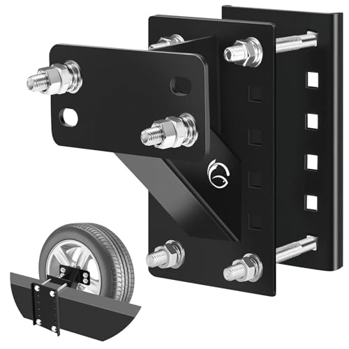 GADFISH Spare Tire Carrier,Spare Tire Mount Boat Trailer Carrier Bracket,Heavy Duty Lock Holder,Fits 4 & 5 & 6 Lugs Trailer Wheels on 4', 4.5'', 4.75'', 5'' and 5.5'' Bolt Patterns,Holds up to 150 Lbs