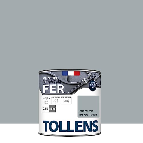 Tollens - Peinture extérieure fer 2 en 1 - Ultra Résistante - Protection antirouille - Laque Riche en Résine - Sans Sous-Couche - Entretien Facile -...