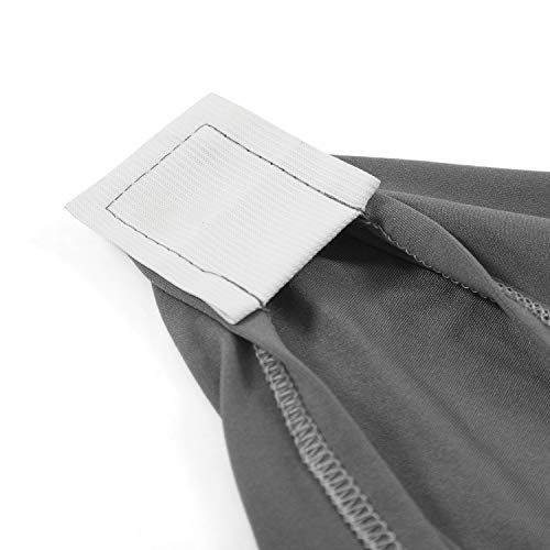 Image of Peomeise 2PCS 6FT Spandex Table Cover Rectangular Stretch Spandex Tablecloth (Gray,6FT)
