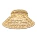 COMLIFE Women's Straw Sun Visors Wide Brim Handmade Straw Beach Sun Hat for Women Straw Sun Hat Khaki