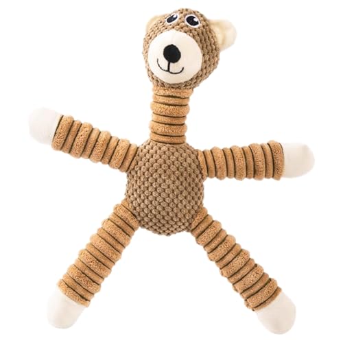 Juguete masticable indestructible para perros, animal de peluche de dentición chirriante para masticadores agresivos pequeños y medianos