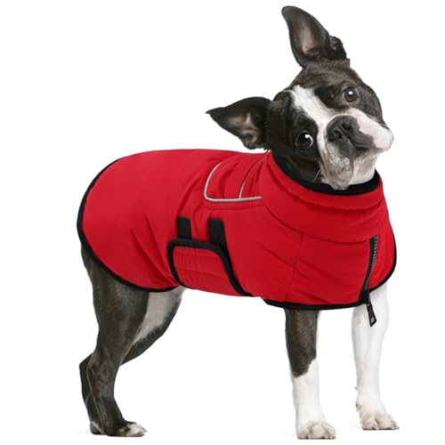 AOFITEE Dog Winter Coat, Warm Dog Jackets with Harness Hole, Refl...