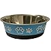 Price comparison product image Dog and Cat Pet Non Skid Rubber Base Pet Food or Water Stainless Steel Bowl for Dogs in 2 Size 0.5PT 235ML and 1PT 470ML (1 PT 470 ML 16 Ounces, BLUE)