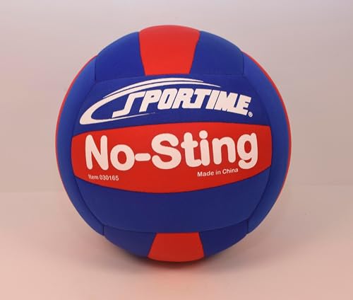 Sportime No-Sting Volleyball, 8 Ounces, Red/Blue