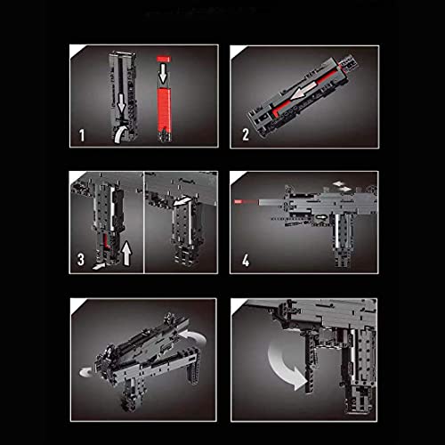 QIXIAOCYB Keeph Technics Gun Building Blocks, 796 stücke Simulation Waffe Bausteine Submine Blaster Ziegel Spielzeug… – Bild 7