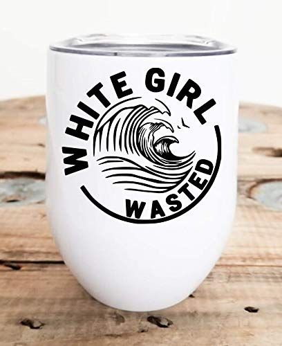 Funny White Claw 12 oz Stainless Steel Insulated Wine Tumbler With Lid…