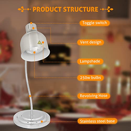 Wichemi BI00679WCM5-CN Food Heat Lamps Food Heat Preservation Lamp Commercial Food Warmer Lamp Catering Heat Lamp thumb #2