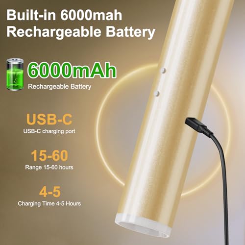 Lámpara de techo recargable con batería de 6000 mAh y mando 3