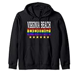 virginia beach pride gay lesbiche queer lgbt bandiera arcobaleno felpa con cappuccio