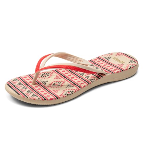 Image of VOVEA Flip Flops For Women Non-Slip Bathroom Shower Shoes Cushion foam Indoor and Outdoor Sandals