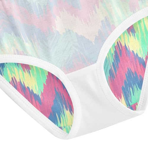 Chevron Pastel Colors Pink Girl Panties Cute Girls Underwear Toddler Cotton Print Briefs Underpants 2t 5
