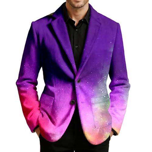 Générique Veste Homme Scène Paillettes Veste Velours Côtelé Imprimé Floral Queue-de-Pie Soirée Rock Blouson Brillante Audacieuse Clubwear Costume Mode Urbaine...