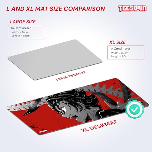 Image of Demon Slayer Anime Extended Mousepad (12x31) for Laptop, Desktop, PC and Gaming Deskmat (Stitched Edges, XL)