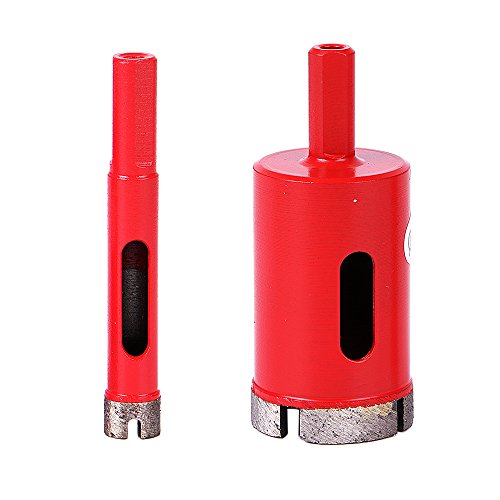 14Pcs 6-35mm Diamond Drill Bits Set, Marble Concrete Masonry Coated Hole Saw Sets Drilling Cutters Glass and Tile Hollow Core Drill Bits Extractor Remover Cutting Tools for Granite Ceramic Porcelain